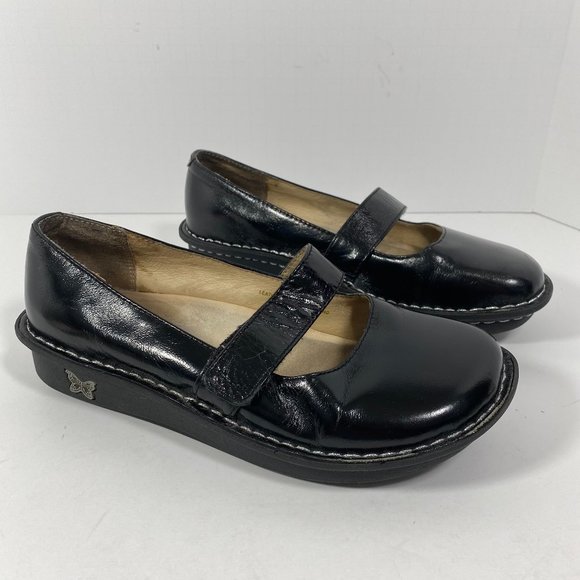 Alegria Feliz Patent Leather Mary Jane Shoes Sz 36 - Picture 1 of 13